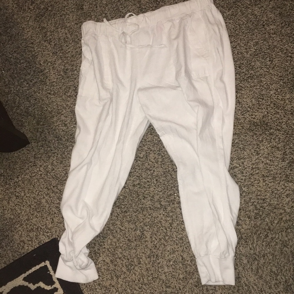 TAN CUFFED DRAWSTRING CARGO PANTS